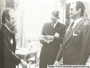 Crown Prince of Denmark receives Erwin Guerrovich in 1978