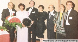 Ella Fitzgerald flanked by IAA members at Chicago Congress